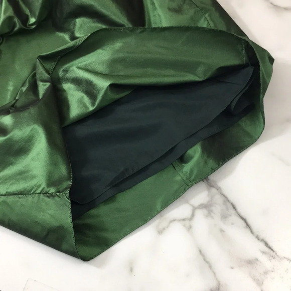 Vera Wang Green Pleated Bandage Wrap Silk Dress Womens 4 Sleeveless Bridesmaid - Picture 10 of 12